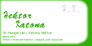 hektor katona business card